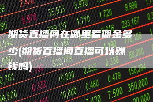 期货直播间在哪里看佣金多少(期货直播间直播可以赚钱吗)