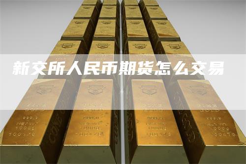 新交所人民币期货怎么交易