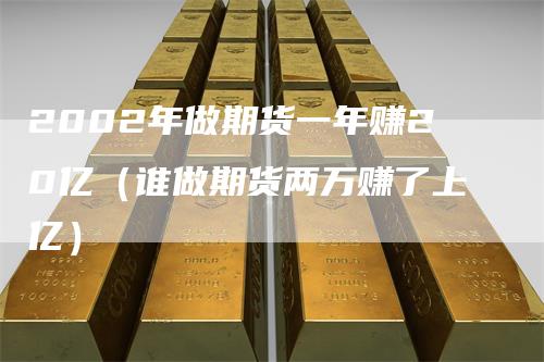 2002年做期货一年赚20亿（谁做期货两万赚了上亿）