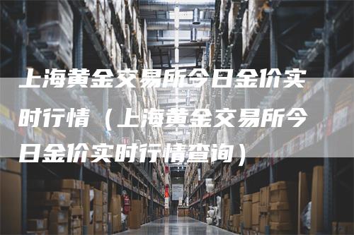 上海黄金交易所今日金价实时行情（上海黄金交易所今日金价实时行情查询）
