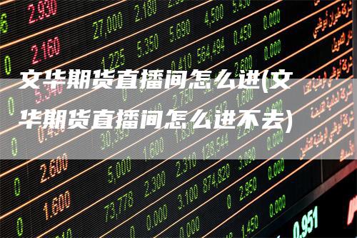 文华期货直播间怎么进(文华期货直播间怎么进不去)-领航期货