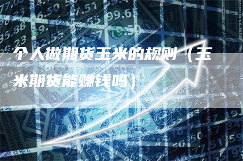 个人做期货玉米的规则（玉米期货能赚钱吗）-领航期货