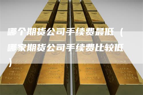 哪个期货公司手续费最低（哪家期货公司手续费比较低）